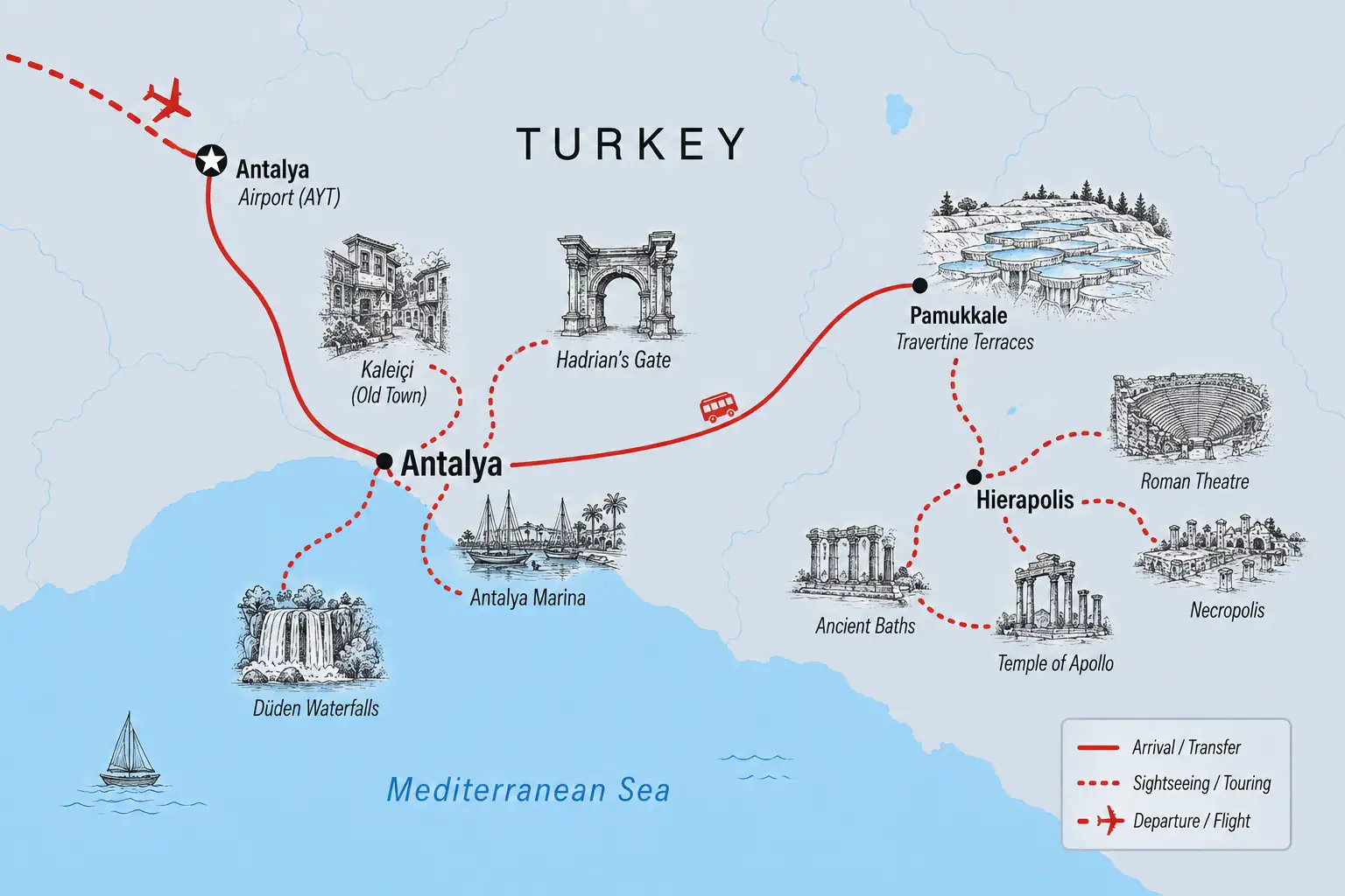 5 Days Antalya & Pamukkale