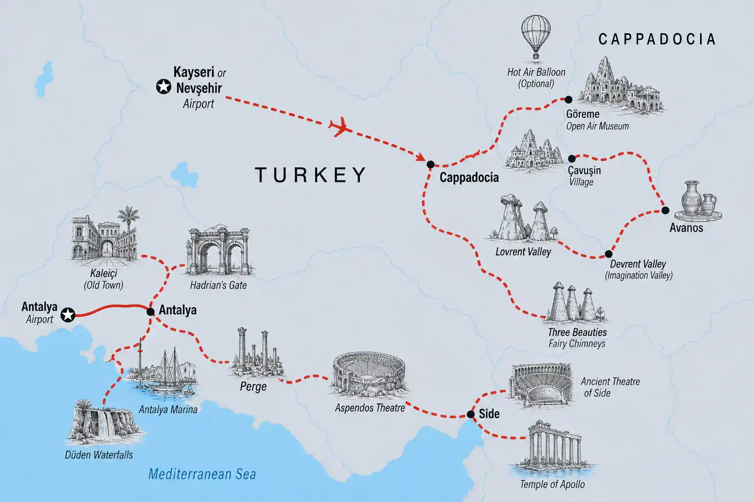 6 Days Antalya Cappadocia Experience